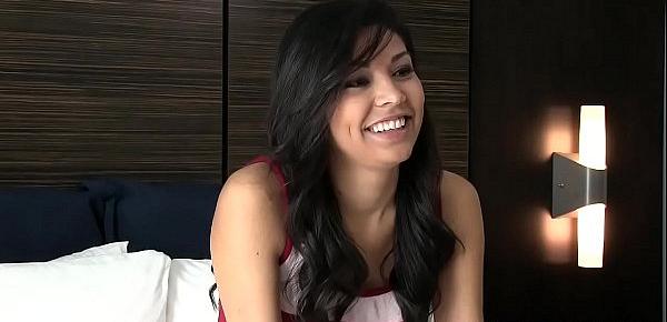  Beautiful Latina teen Serena Torres first hardcore porn